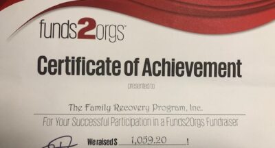 We Received our Certificate of Completion for our Shoe Drive Fundraiser
